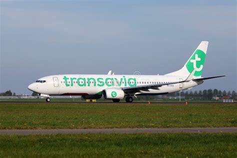 Ansichtkaart van een Boeing 737-300 van Transavia Schiphol Amsterdam