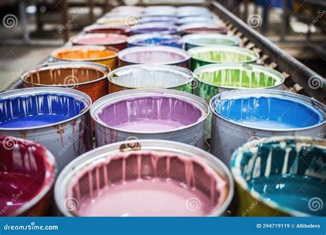 Verschillende soorten verfblikken op een plank