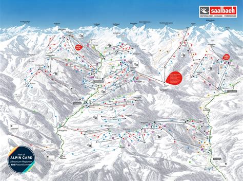 Overzicht van het Skicircus Saalbach Hinterglemm Leogang Fieberbrunn