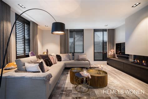 Interieur van een modern appartement in een skigebied