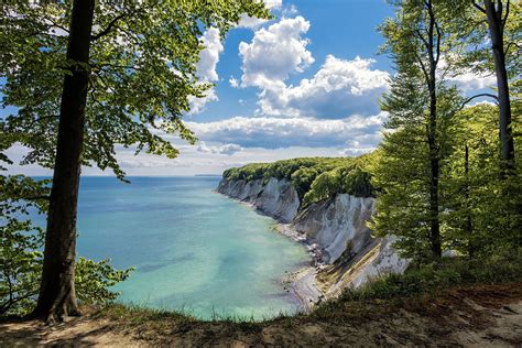 Foto van de krijtrotsen van Rügen, zoals de Königsstuhl.