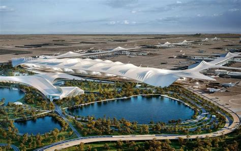 Infographic die de grootste, kleinste, hoogste en laagste luchthavens ter wereld vergelijkt.