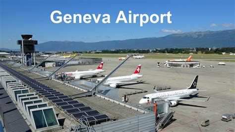 Kaart van Genève met de locatie van Geneva Airport (GVA) ten opzichte van het stadscentrum
