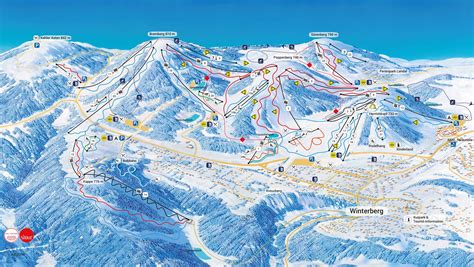 Kaart van Sauerland met Winterberg gemarkeerd en routes van busverbindingen.