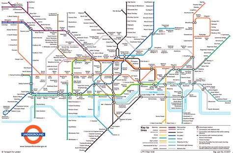 Kaart van de London Underground met de Piccadilly Line