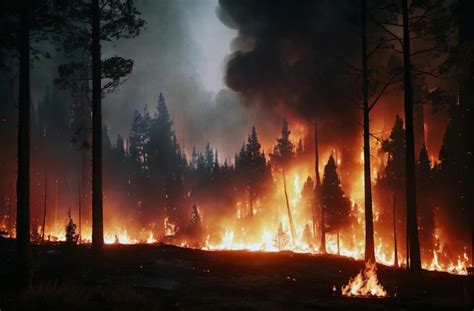 illustratie van een bosbrand in Griekenland
