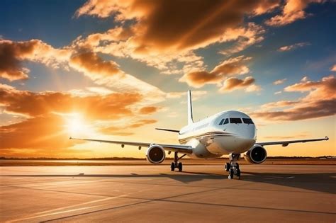 Vliegtuig op de landingsbaan van een tropische luchthaven