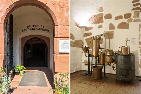 Interieur van het Deutschen Apotheken Museum met historische apotheek