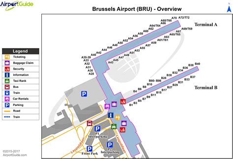 Kaart die de locatie van Anadolu Airport (AOE) en de luchthavens van Brussel (BRU en CRL) toont ten opzichte van de stadscentra.