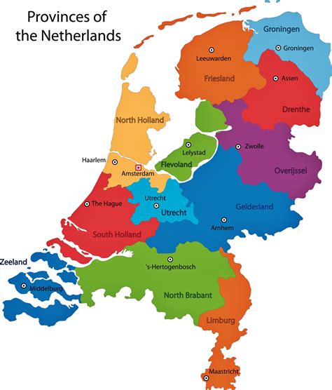 Kaart van Nederland met aanduiding van verschillende boerderijen
