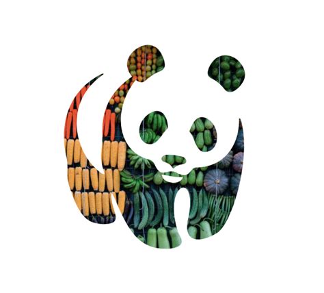 Illustratie van de panda uit de Wereld Natuur Fonds campagne