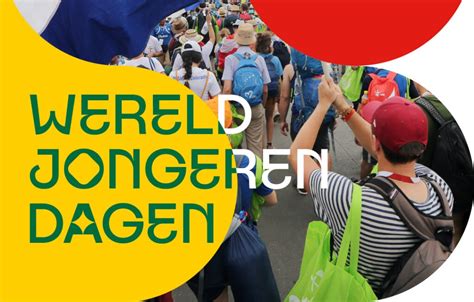 Foto van een groep jonge pelgrims tijdens de Wereldjongerendagen