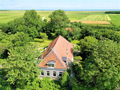 Landerum, Terschelling dorpsgezicht met boerderijen en groen