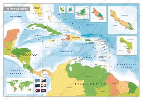 Overzichtskaart van Cuba met belangrijke toeristische bestemmingen