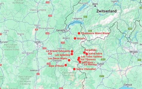 Kaart van de regio Lungau met de ligging van Tweng en nabijgelegen skigebieden