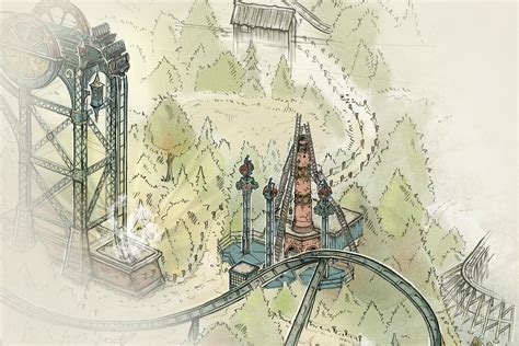 Illustratie van de Bob-achtbaan in de Efteling