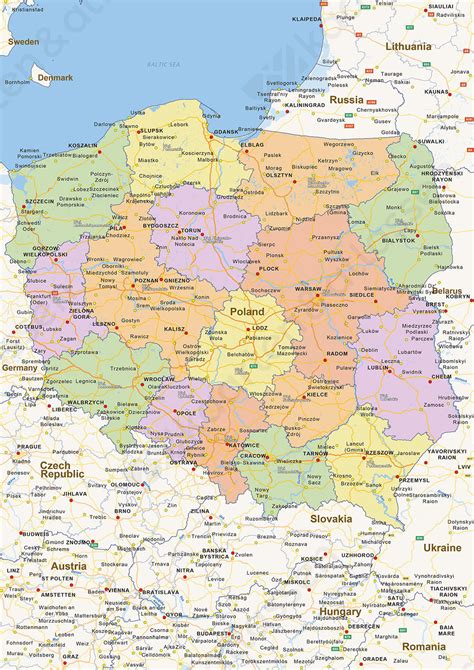 Overzicht van verschillende soorten toeristische kaarten van Polen