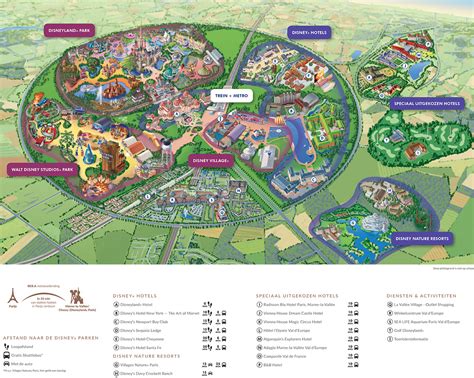 overzicht van de verschillende Disney hotels in Disneyland Parijs