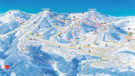 Luchtfoto van Winterberg met de skipistes en de omgeving