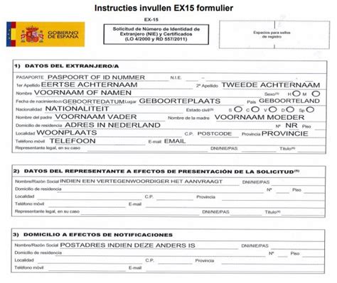 Illustratie van een ingevuld visumaanvraagformulier