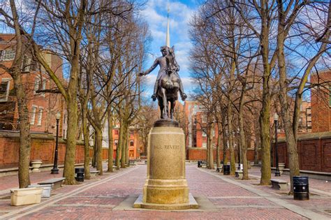 Historische gebouwen langs de Freedom Trail in Boston