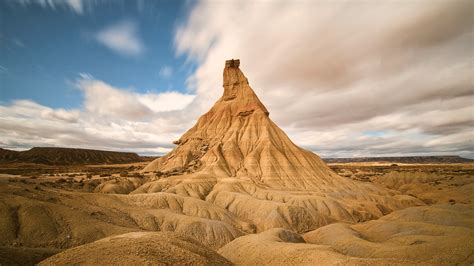Landschap van de Bardenas Reales met rotsformaties