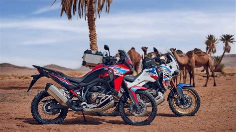 Rijders op Honda Africa Twins in een Marokkaans landschap