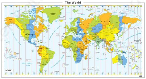 Grafische weergave van wereldwijde tijdzones met de nadruk op Hawaï en Australië.