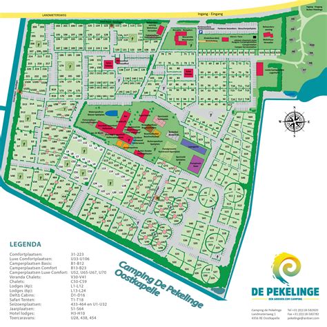Kaart van Walcheren met de ligging van Vakantiepark De Pekelinge ten opzichte van Oostkapelle, Domburg en Middelburg.