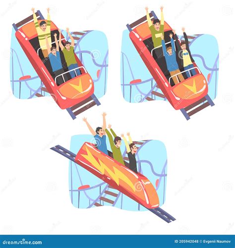 Illustratie van de Mine Train achtbaan in Slagharen, met jonge kinderen die plezier hebben.
