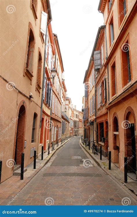 Foto van de roze gebouwen in Toulouse, die de bijnaam van de stad illustreert.