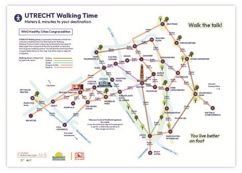 Infographic met OV-routes en loopafstanden naar het hotel