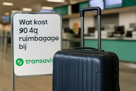 Infographic met de kosten voor verschillende gewichten ruimbagage bij Transavia