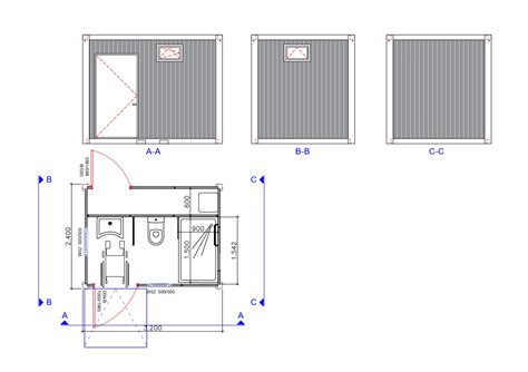 Schematische weergave van een rolstoelvriendelijke badkamer in een vakantiehuis