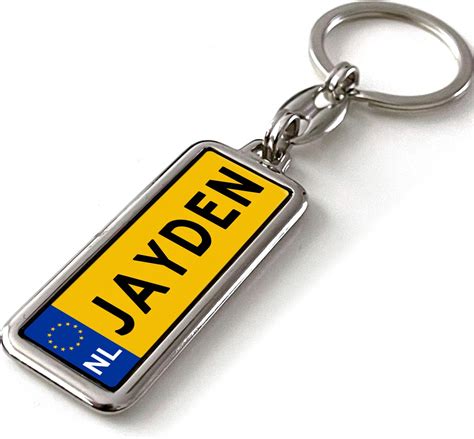 Voorbeeld van gepersonaliseerde sleutelhangers.