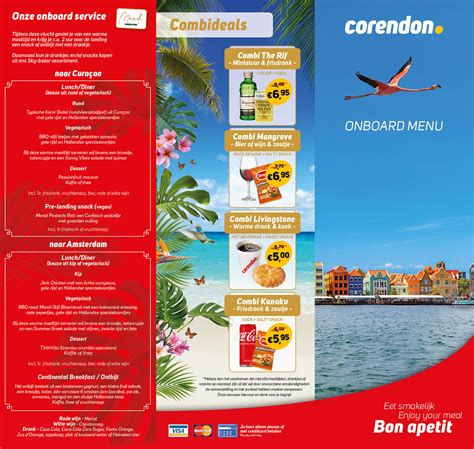 Infographic over digitale bestelprocedure en betaalmethoden aan boord van Corendon Dutch Airlines