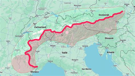 Overzicht van verschillende wintersportchalets in de Alpen
