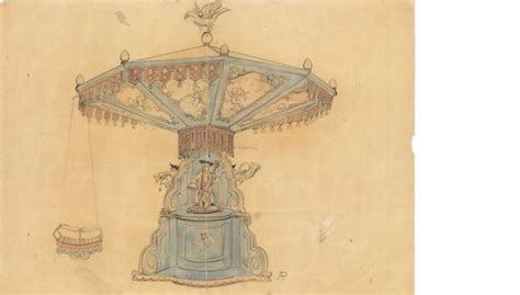 Een illustratie van Anton Pieck met schetsen voor sprookjesfiguren en decors