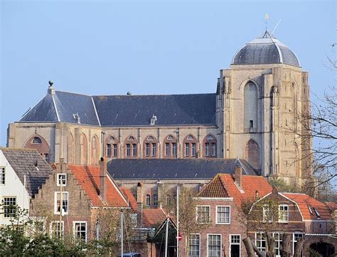 Historische foto van de Grote Kerk in Veere