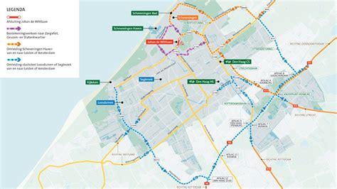 Kaart van Den Haag met aangegeven groene gebieden en parken