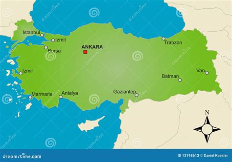 Kaart van Turkije met de belangrijkste luchthavens en populaire Corendon-bestemmingen gemarkeerd.