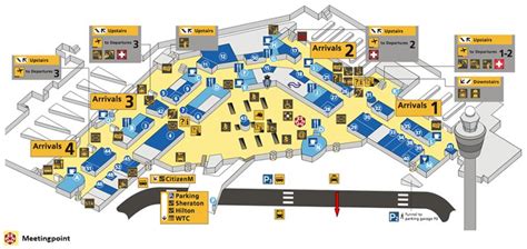 Plattegrond van Amsterdam Schiphol Airport