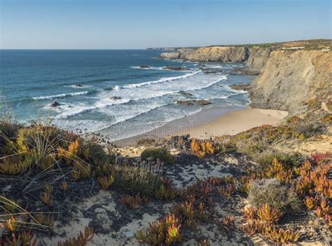 Landschap van de Costa da Prata met kliffen en zee