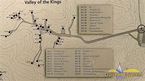 een overzicht van de Vallei der Koningen met talrijke graftombes