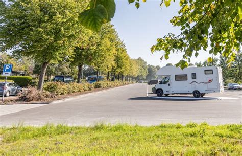 plattegrond met camper parkeerplaatsen en campings in Europa