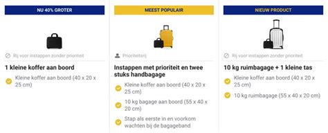Visualisatie van het instappen met prioriteit en twee stuks handbagage bij Ryanair.