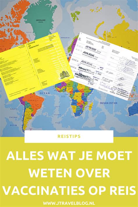 Informatieve poster over vaccinaties voor reizen naar Afrika