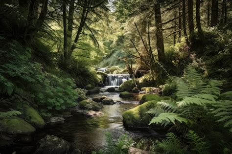 Landschap van Drenthe met heidevelden, bossen en een kabbelend beekje.