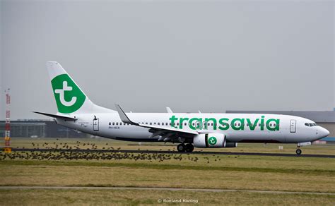 Foto van de Boeing 737 van Transavia in de oude 