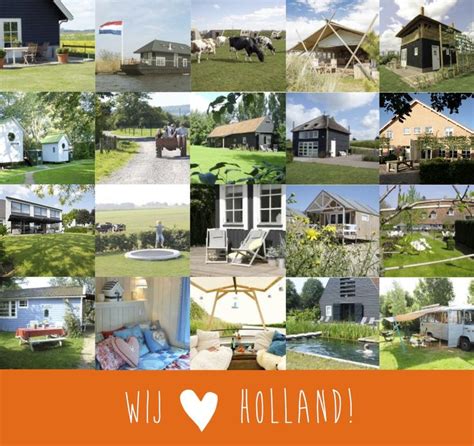 Collage van diverse bijzondere accommodaties in Nederland.